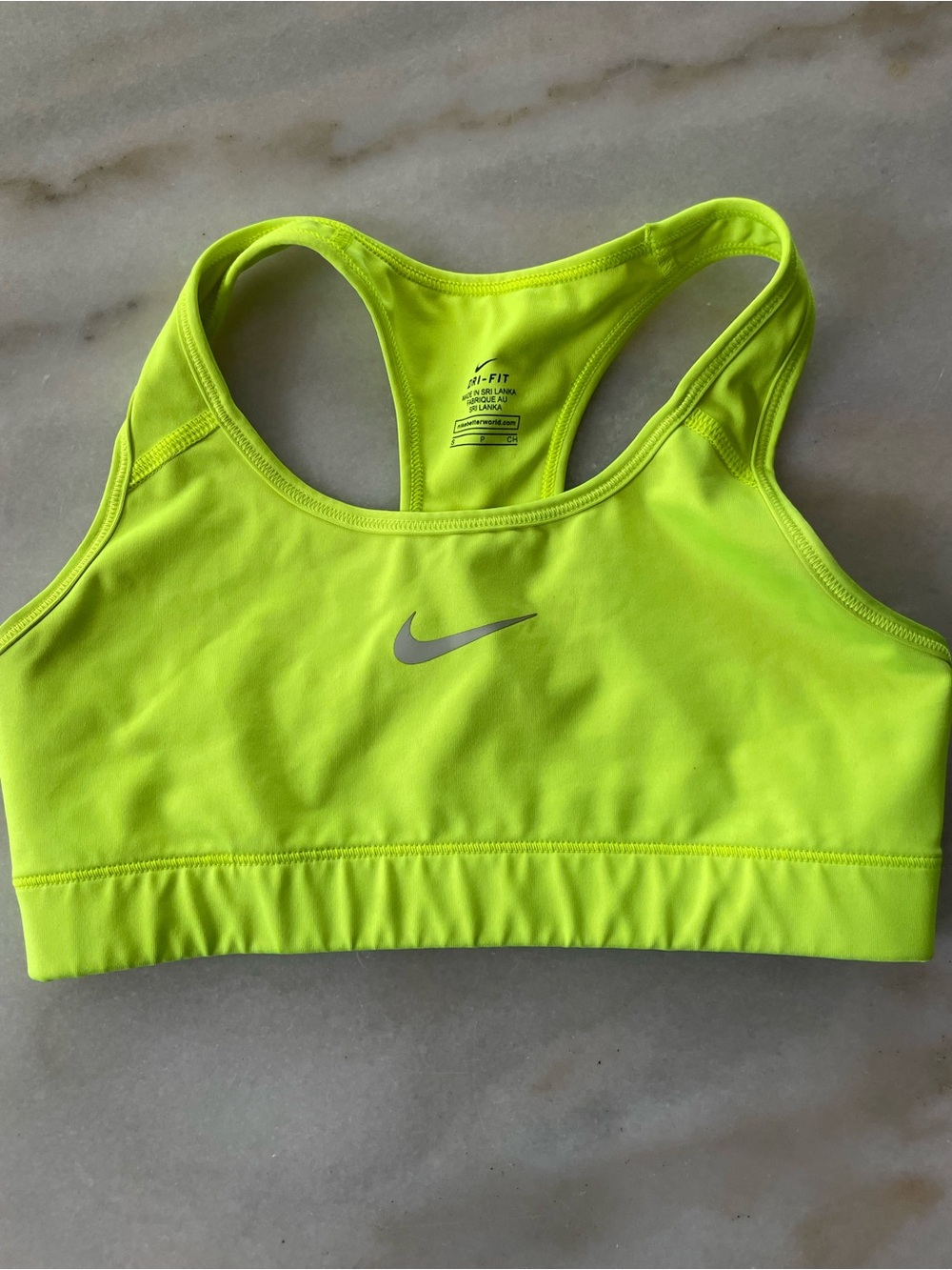 Nike Neon Lime Yellow Racerback Sports Bra